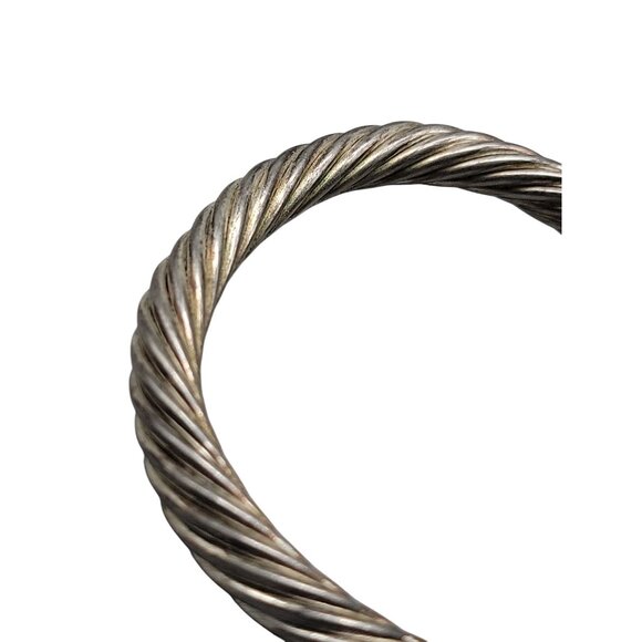 Twisted Cable Open Cuff Bracelet Lion Head End Caps Adjustable Silver/Gold Tone - Picture 13 of 16